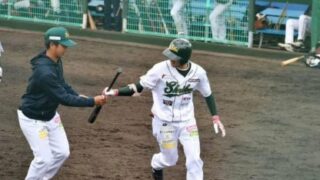 堺シュライクス・丹羽が、チーム結成第１号放つ！ 