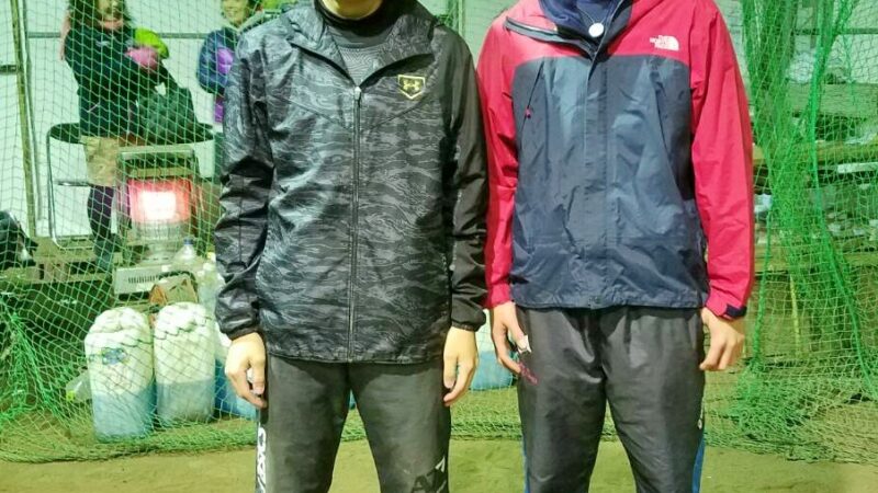 OBの2人が高校合格の報告に！ 