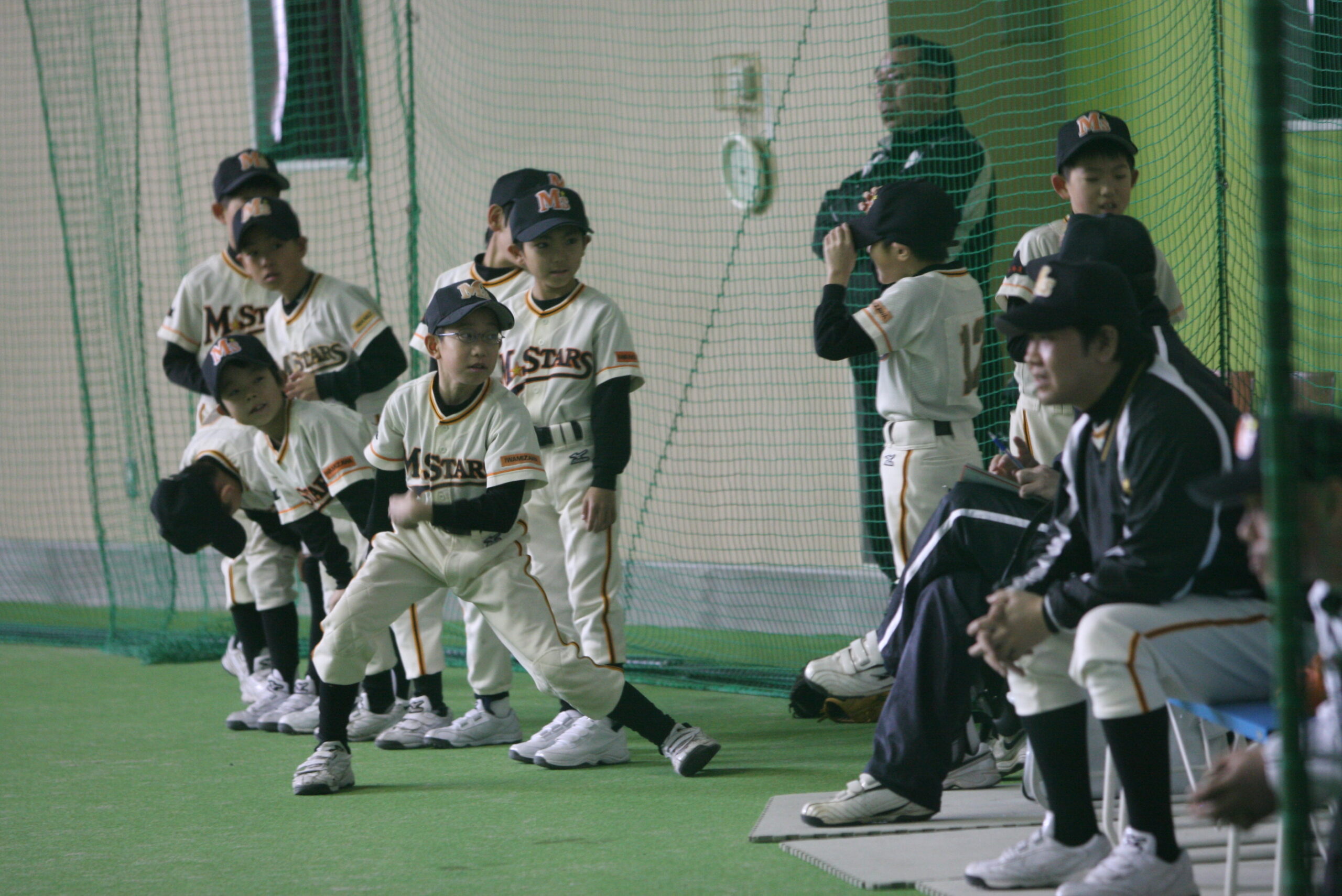準備運動する美園スターズ