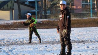 雪の中、最終調整する北海道選抜！ 