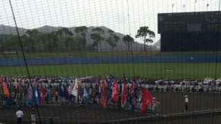龍馬旗、台風で中止。 