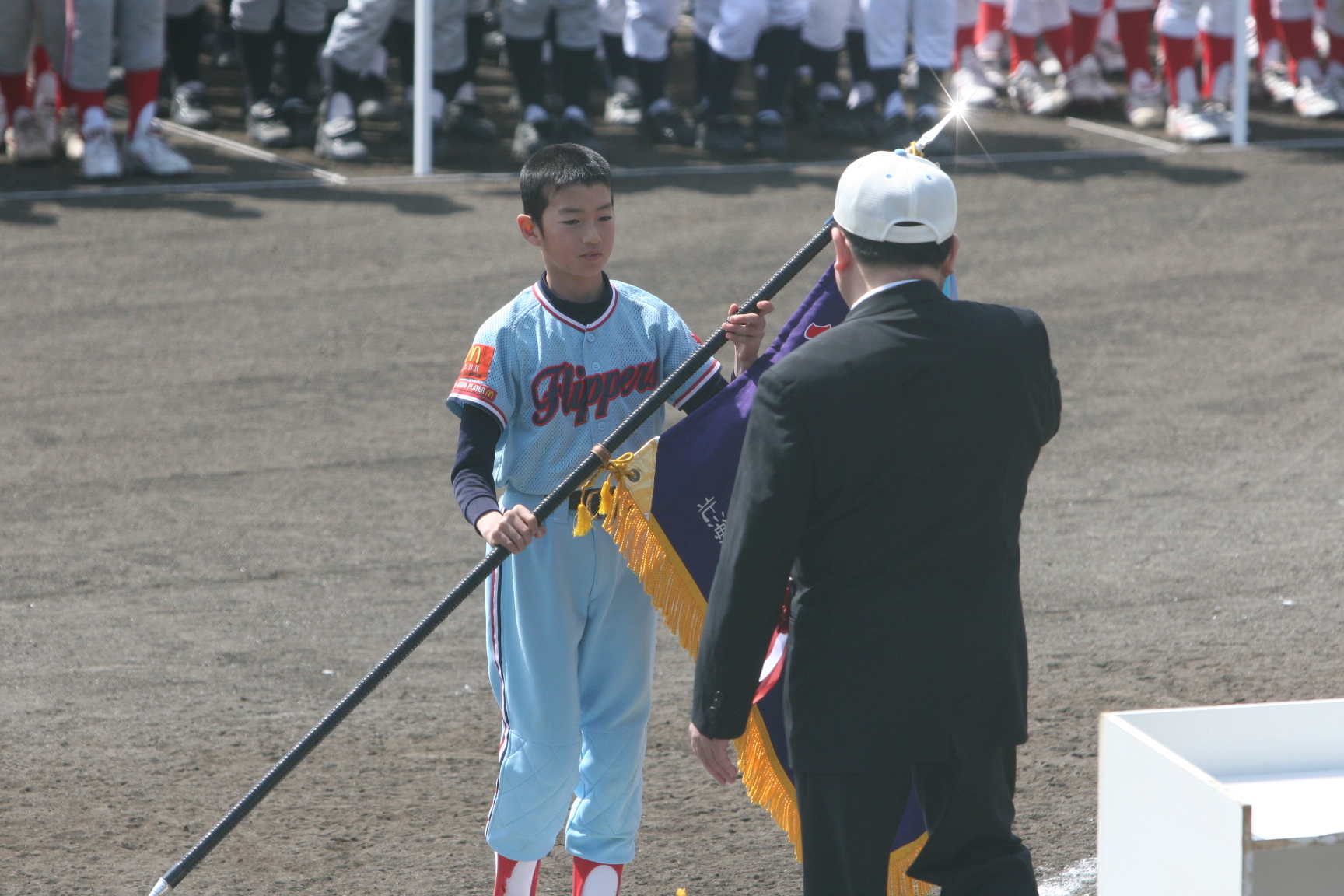 全道少年準優勝旗返還