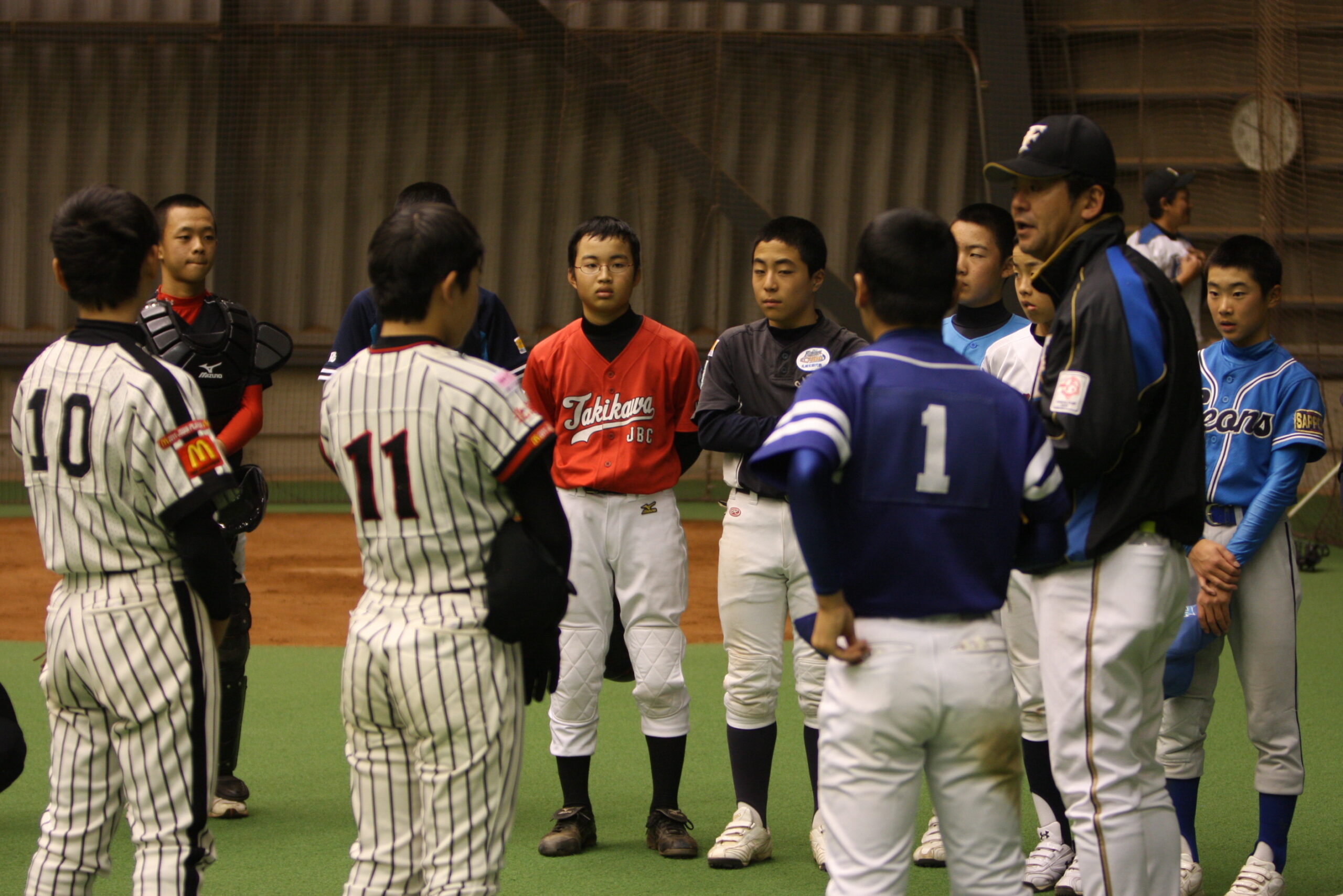 試合後のミーティング