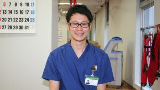 大学軟式日本一の経験を持つ羊ケ丘病院の杉原さん 