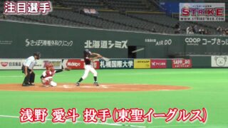 ＜東聖イーグルス＞浅野愛斗投手 