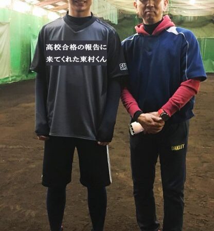 OBが高校合格の報告に！ 