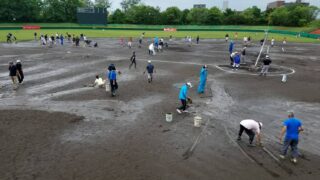 試合再開を願い。 