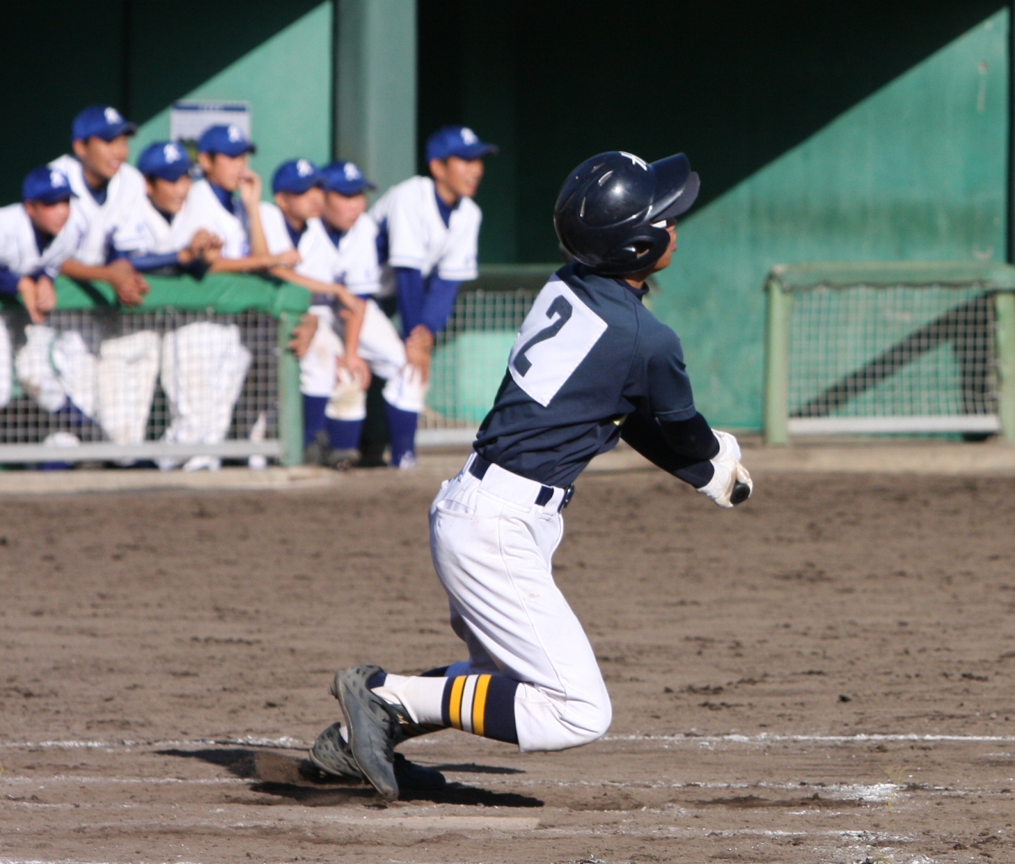 決勝打を放った久保田選手(2年・星置中)