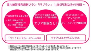 ボールパーク札幌新サービス！　FFプラン登場！！ 