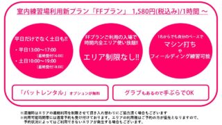 ボールパーク札幌新サービス！　FFプラン登場！！ 