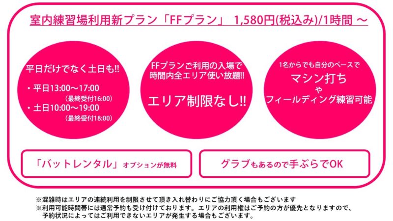 ボールパーク札幌新サービス！　FFプラン登場！！ 