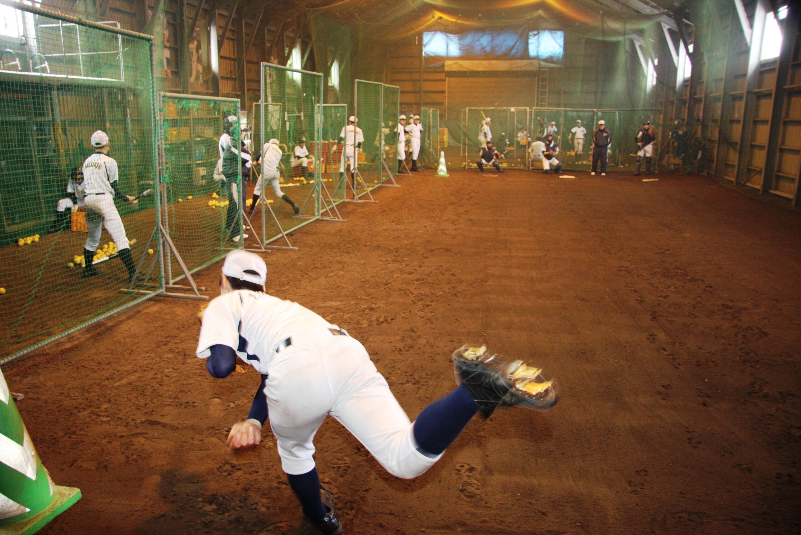 冬季練習中の札幌手稲ボーイズ