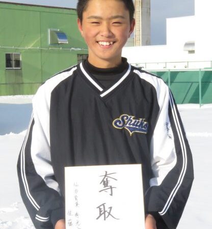 仙台育英秀光中 佐藤、地元札幌で活躍誓う！ 