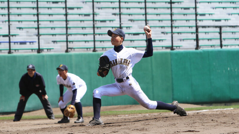 28日、栗沢球場＜アシックス旗＞ 